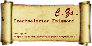 Czechmeiszter Zsigmond névjegykártya